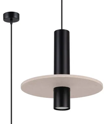 Productafbeelding van Hanglamp PELTA 1 zwart/beige