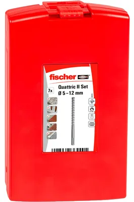 Imagen del producto de Juego de brocas para martillo perforador Quattric II, sistema SDS plus (de 5 piezas, Ø 5-12 mm)