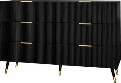 Produktbild von Sideboard Elegant mit modernem Design Kommode Schubladen viel Stauraum Schwarz