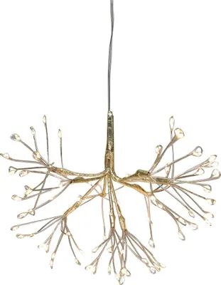 Productafbeelding van Hangdecoratie MagicHome Kerst, vuurwerk, 72 LED warm wit, continu licht, goudkleurig, 25 cm