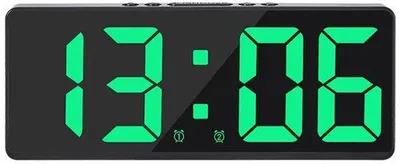 Produktbild von Digitale wekker met temperatuurdisplay, spraaksteuerung, störungsfrei, LED-tafeluhr, für den Einsatz zu Hause, grün