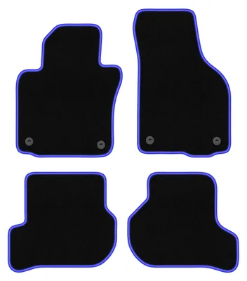 Immagine prodotto di Tappetini in velluto Nero/Blu per Volkswagen Scirocco III 2008-2017 Set 4 pezzi