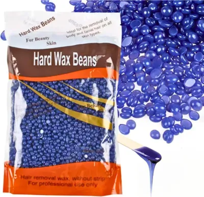 Zdjęcie produktu dla Wosk do depilacji golenia nogi twarz bikini dropsy twardy niebieski 100gram