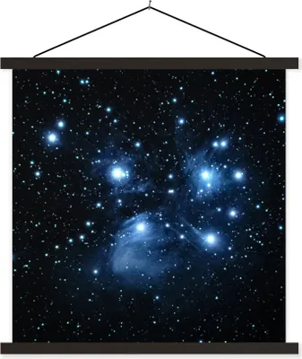 Produktbild von MuchoWow® Textilposter Das Tierkreiszeichen Stier 90x90 cm mit schwarzem Rahmen - Magnetisches