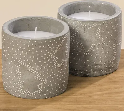 Produktbild von Kerzentopf Windlicht Beton H 11 cm Ø 11 cm Stückpreis