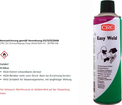 Immagine prodotto di Easy Weld 500 ml Agente distaccante per saldatura a spruzzo 500 ml