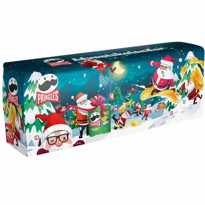 Produktbild von Pringles Chips Adventskalender 2026 Bus, 24 Dosen, 6 Sorten, 1085 g