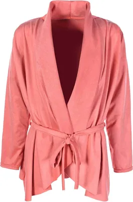 Produktbild von KMISSO Mädchen Velour Cardigan mit Bindeschnur Lachs 152