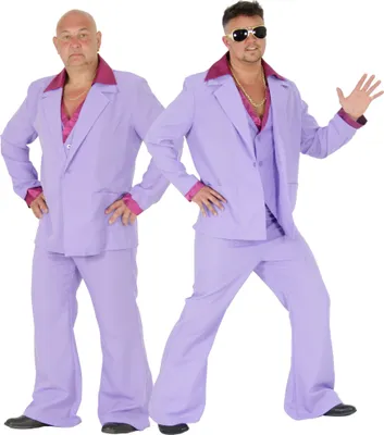 Produktbild von cooler 70er Jahre Disco Anzug Kostüm für Herren Gr. M - XL, Größe:M