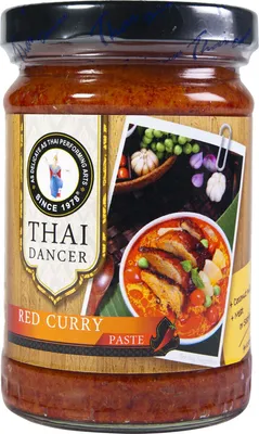 Image de Thai Dancer pâte de curry rouge base pour curry rouge thaïlandais 227g