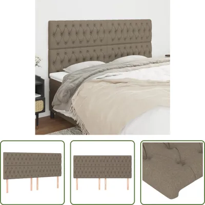 Produktbild von The Living Store Kopfteile 4 Stk. Taupe 90x7x78/88 cm Stoff