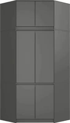 Produktbild von Eckkleiderschrank 100 cm LOTA mit Erweiterung - grau