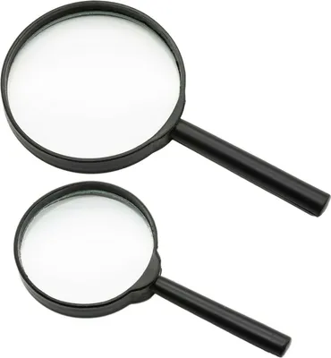 Produktbild von Lupe Handlupe 2er Set Leselupe Vergrößerungsglas Lesehilfe mit Griff Lesen
