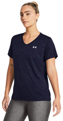Produktbild von Under Armour Tech V-neck Twist Kurzarm-t-shirt Blau XS Frau Blau XS