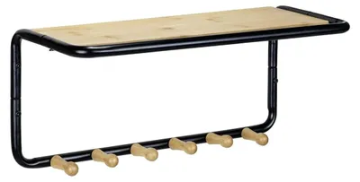 Produktbild von Avilia Wandgarderobe mit Ablage - Wandgarderobe mit Haken und Ablage, aus Bambus