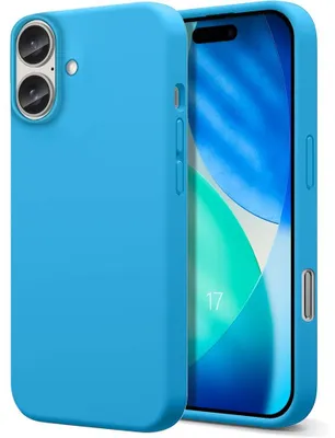 Image de Coque pour iPhone 17, Silicone Liquide Protection Slim Légère Anti-Rayures Antidérapant Bleu