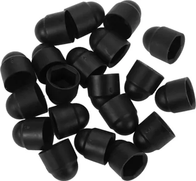 Produktbild von 20 Stück Radmutter Schraube 8mm Felgen Reifenmutter Schrauben Staubschutzkappe Abdeckung Mutter Schutz Kunststoff Schwarz Außen