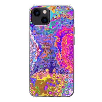 Produktbild von MuchoWow® Handyhülle Schutzhülle Hülle für iPhone 13 Kunst - Formen - Farbe - Psychedelisch Silikon Softcase Handy Hülle - Karteninhaber