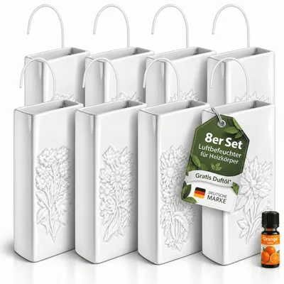 Produktbild von 8 Luftbefeuchter Heizung + Gratis Duftöl Raumbefeuchter Heizkörper Verdunster