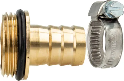 Produktbild von tecuro Schlauchtülle mit AG (O-Ring) - Ø 13 mm x G 1/2 Zoll & Schelle W4 12-20 mm