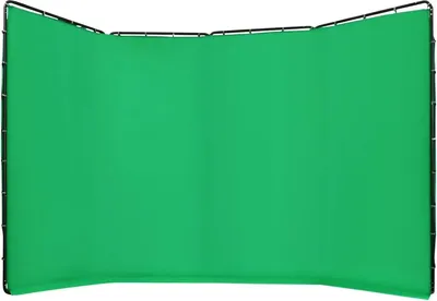 Produktbild von Green Screen Hintergrund - Fotohintergrund mit Stativ - Groß und tragbar Chroma Key - Kunststoff - Für Foto Studio Video Livestream - Grün