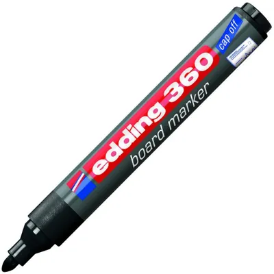 Image de edding 4-360001 10 marqueurs pour tableaux blancs 360 noir