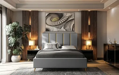 Produktbild von Polsterbett TIFFANY mit Behälter 160x200 cm- Kopfteil:133 cm Madryt 928