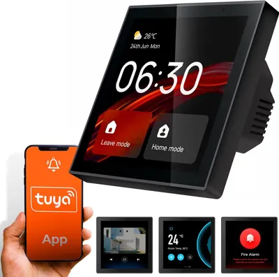 Obrázek produktu pro Extralink Ovládací panel Smart Life Control Panel Smart Home Hub, Wi-Fi, Bluetooth, Zigbee, Černá, LCD, ARM, 802.11b, 802.11g, Wi-Fi 4 (802.11n), Linux, 86 mm