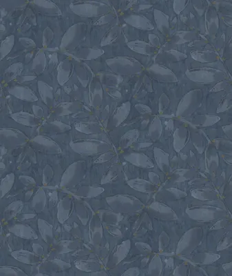 Immagine prodotto di Sanders & Sanders carta da parati foglie disegnate blu scuro 53 cm x 10,05 m