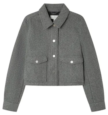 Immagine prodotto di Cappotto corto di Springfield, realizzato in tessuto spazzolato, con tasche con zip, color beige