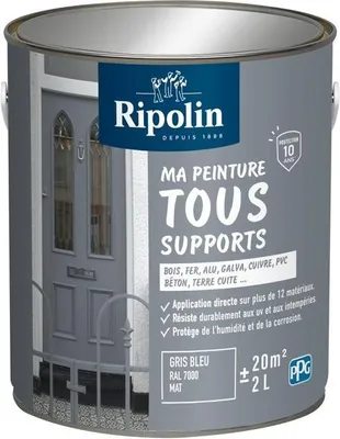 Immagine prodotto di Vernice multiuso Blu-grigio RAL 7000 Opaca Ripolin 2 l
