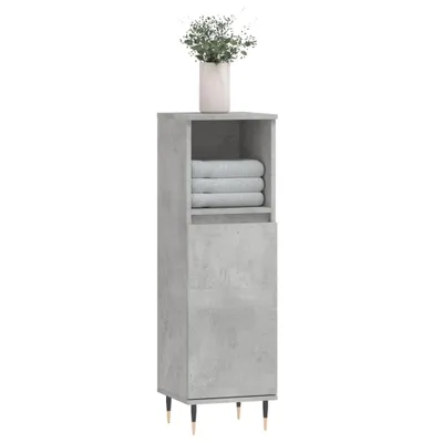 Produktbild von "Winterschlussverkauf "Badschrank - CLORIS - Badezimmerschrank - schlichte Design - Betongrau 30x30x100 cm Holzwerkstoff - DEMöbel4376475