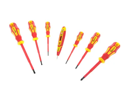Produktbild von Isolierter Schraubendrehersatz 7-tlg. mit Spannungsprüfer VDE