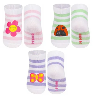 Produktbild von 3er-Pack pastellgestreifte Socken Tiny - 18 - Mehrfarbig | by Soxo