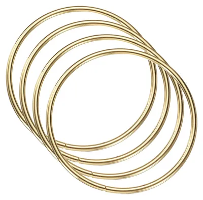 Taschengriffe 4er-Set Metall, rund, Gold, 11 cm
