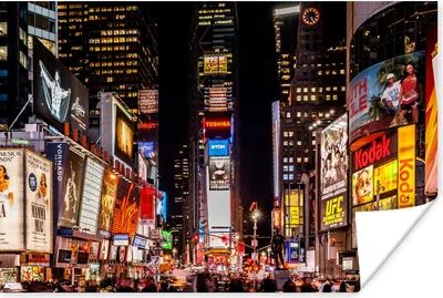Produktbild von MuchoWow® Poster Times Square - Werbetafeln - Nacht 60x40 cm - Schlafzimmerdekoration