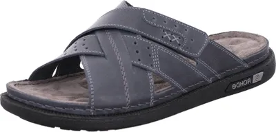 Produktbild von Rohde Herren Pantolette Leder Riemen gekreuzt Klettverschluss Cento 6001, Größe:42 EU, Farbe:Grau