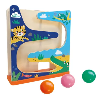 Image de SES Tiny Talents Piste de balle en bois Crocodile