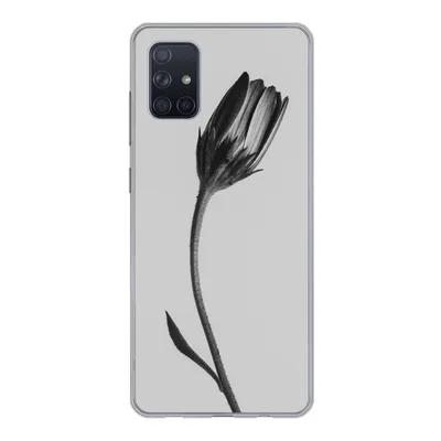 Produktbild von MuchoWow® Handyhülle Schutzhülle Hülle für Samsung Galaxy A71 Pflanze - Makro - Schwarz - Weiß Silikon Softcase Handy Hülle - Kartenbesitzer