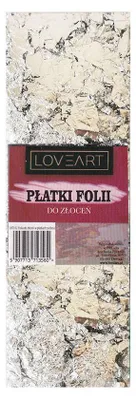 Zdjęcie produktu dla Folia do złoceń w płatkach - Loveart - srebrna