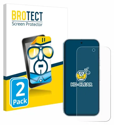 A product image showing packaging for screen protectors, with a graphic of a cartoon character on the packaging and a smartphone with a screen protector applied.