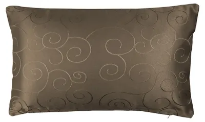 Produktbild von Kissenbezug 30x50 cm braun hell Damast Circle Deko Kissenhülle mit Reißverschluss