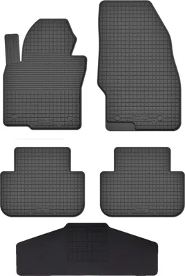 Produktbild von Gummi Fußmatten Set Für: Alfa Romeo Stelvio Q4 (4Wd) 4X4 (2017-) Gummimatten Schwarz