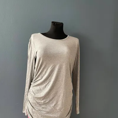 Produktbild von Smallshow Langarm-Schwangerschafts-T-Shirt für Frauen - Grau, L
