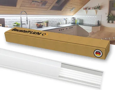 Produktbild von E45 Alu Eckprofil mit Lichtstreuabdeckung