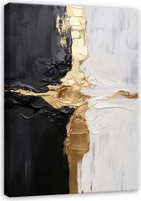 Produktbild von Leinwandbild Abstrakt Glamour Gold - 100x70 cm - Bilder - Wandbilder XXL - Wanddekoration - Leinwandbilder Wohnzimmer Schlafzimmer