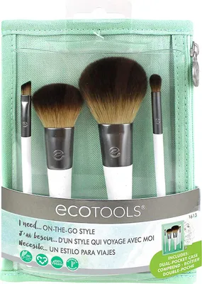 Produktbild von EcoTools 79625016130, Makeup-Bürstenset, Sortiert, Sortiert, Synthetisch, Braun, Weiß, Bambus