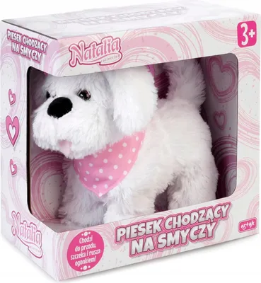 Produktbild von Piesek Natalia dla dzieci chodzący na smyczy biały