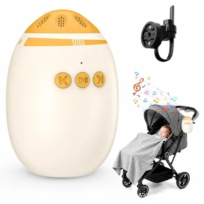 Produktbild von Kinderwagen Zubehör Wippe mit Sound, automatischer Babyschaukler USB-C, Bluetooth Baby Einschlafhilfe mit 45 Minuten Timer und leisem Motor