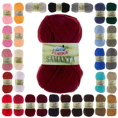 10 x 50g Strickgarn Samanta Uni Häkelgarn Strickwolle rotbraun